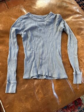 Dusty slate blue thermal knit Brandi Melville long sleeve shirt great condition